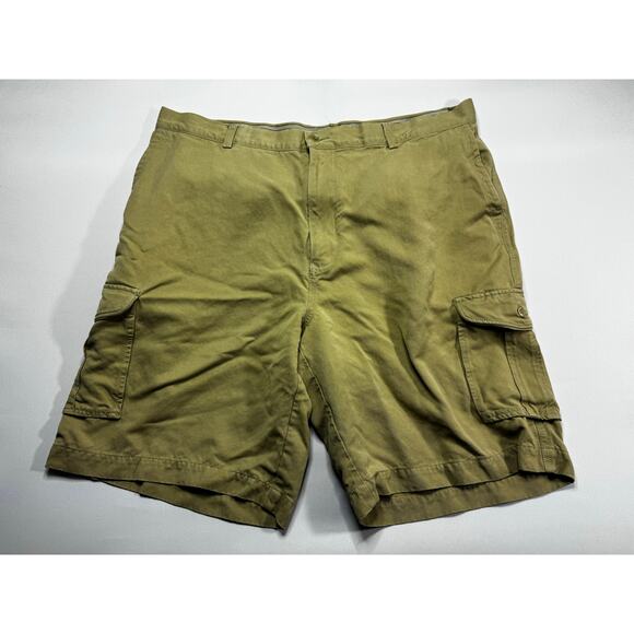 Tommy Bahama Men's Flat Front Tan Silk Cargo Shorts - Size 40x9.5 - Picture 1 of 4